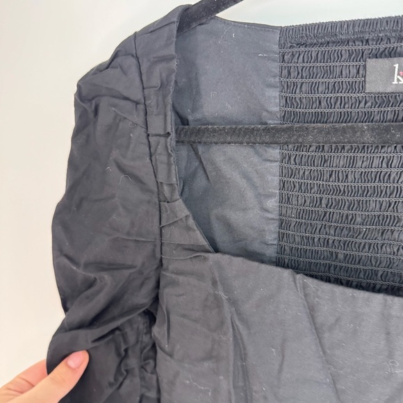 Kourt Long Sleeve Square Neck Stretchy Back Crop Top - Picture 4 of 4